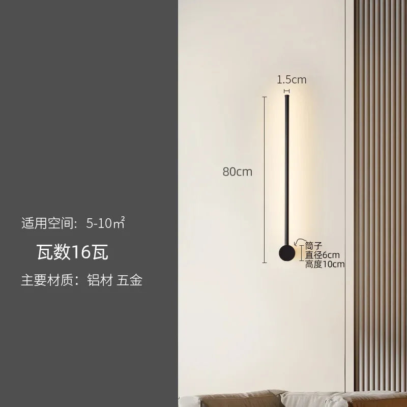 Afralia™ LED Strip Wall Lamp for Creative Staircase Aisle Background Wall Lighting