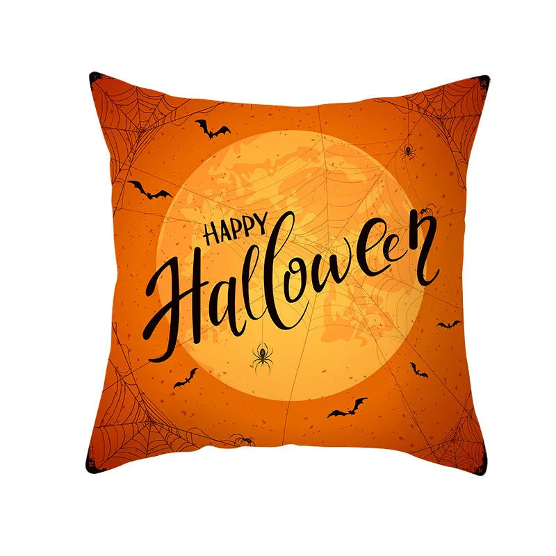 Afralia™ Pumpkin Stripe Halloween Pillowcase Home Decor - Polyester Cushion Cover for Sofa