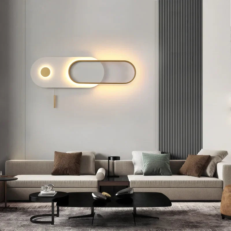 Afralia™ Modern Rocker Arm Wall Lamp for Bedroom Living Room Aisle, Danish Design