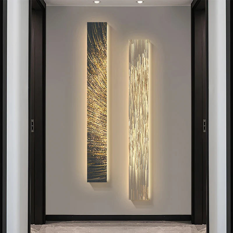 Afralia™ LED Indoor Painting Decoration Strip Wall Hanging Lamp for Living Room & Hotel