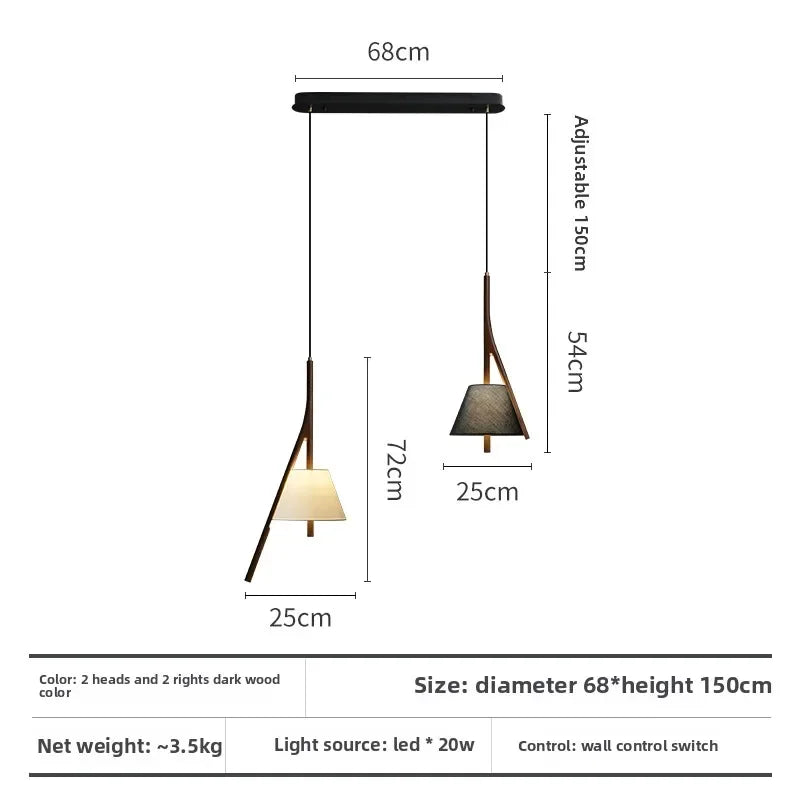 Afralia™ Wooden Chinese Chandelier for Tea Room, Study, and Restaurant Decor Lighting