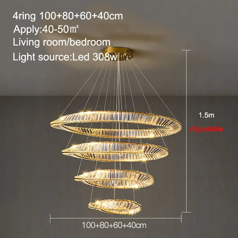 Afralia™ Crystal Pendant Chandelier: Elegant Lighting for Home Decor