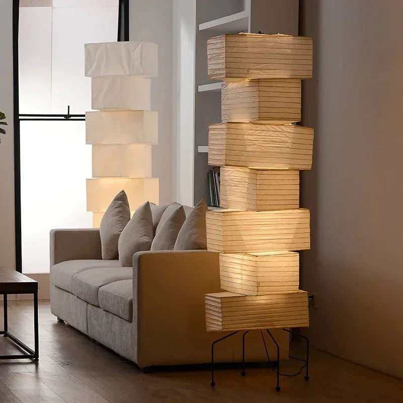 Afralia™ Noguchi Akari Floor Lamp LED E27 Modern Light for Living Room Sofas