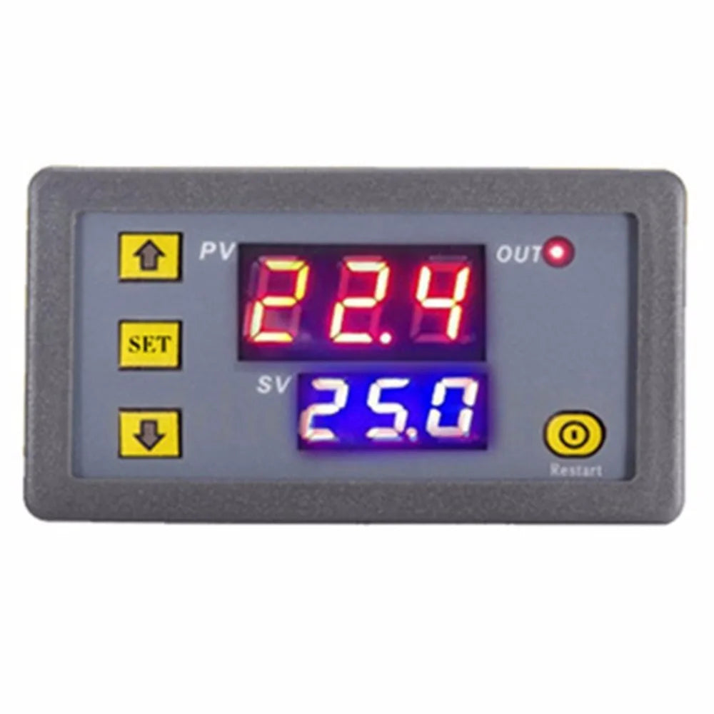 Afralia™ Dual LED Temperature Controller Thermostat for Heat Cooler - Digital Temp Regulator