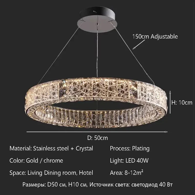 Afralia™ LED Crystal Chandelier: Modern Luxury Lighting for Stylish Home Decor