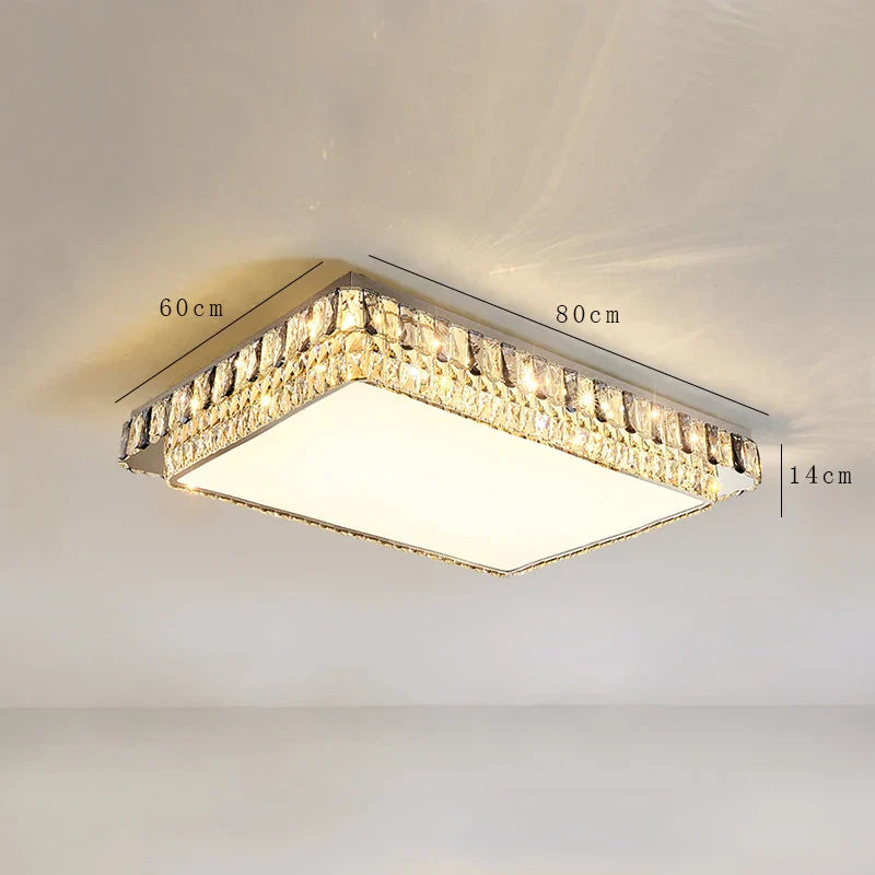 Afralia™ Modern Crystal LED Ceiling Chandelier for Living Room and Bedroom