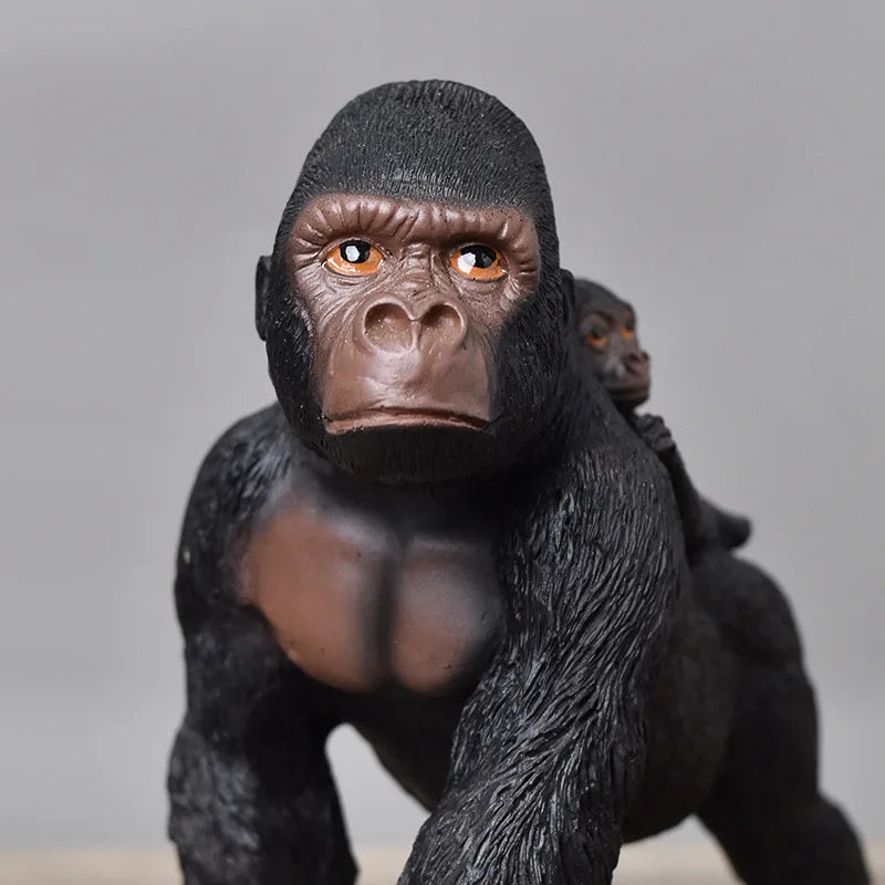 Afralia™ Orangutan Monkey Parent-child Resin Sculpture - Home Decor Figurine