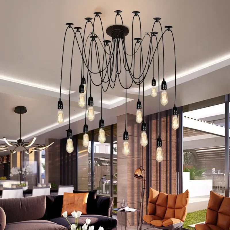 Afralia™ Spider Chandelier: LED Pendant Lights for Dining Room and Home Decoration