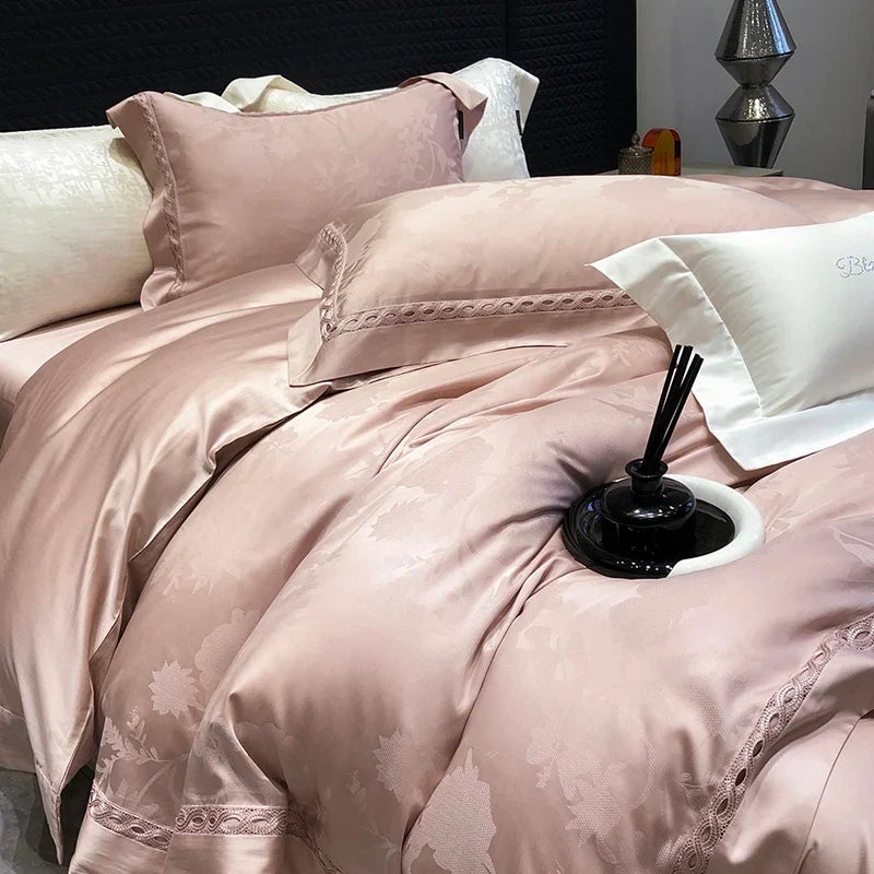 Afralia™ 1000TC Lyocell Cotton Jacquard Luxury Bedding Set with Soft Silky Feel