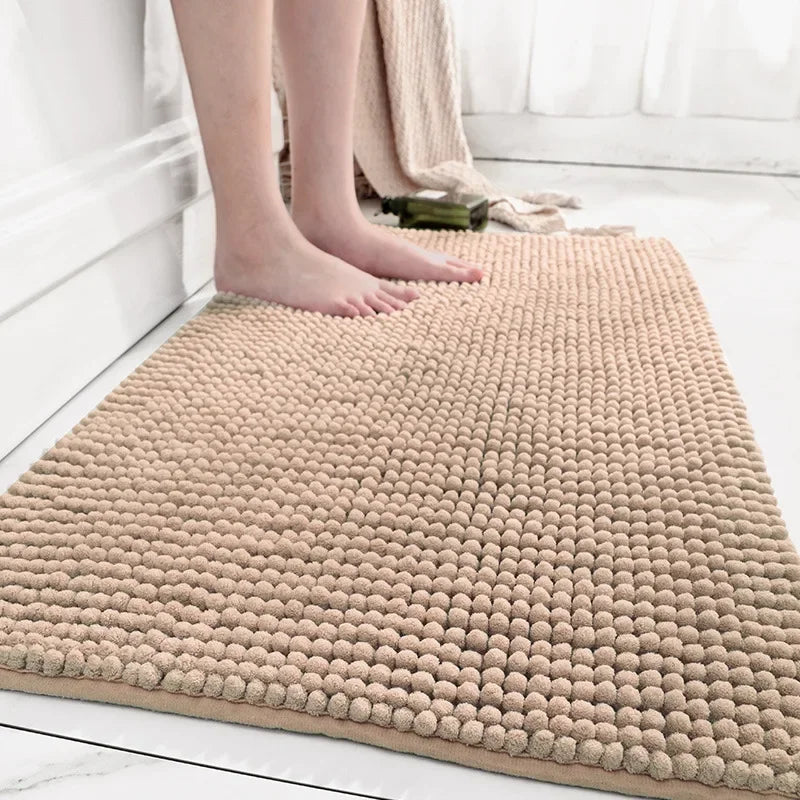 Afralia™ Chenille Bath Mat: Soft, Absorbent, Anti-slip Rug for Cozy Comfort