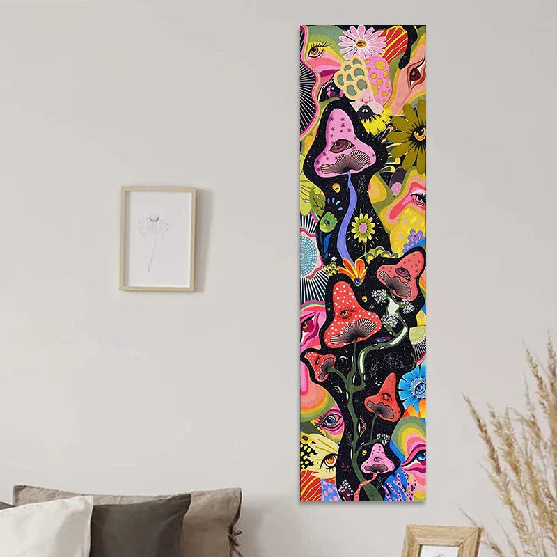 Afralia™ Psychedelic Mushroom Tapestry Wall Hanging - Colorful Flower Tapestries