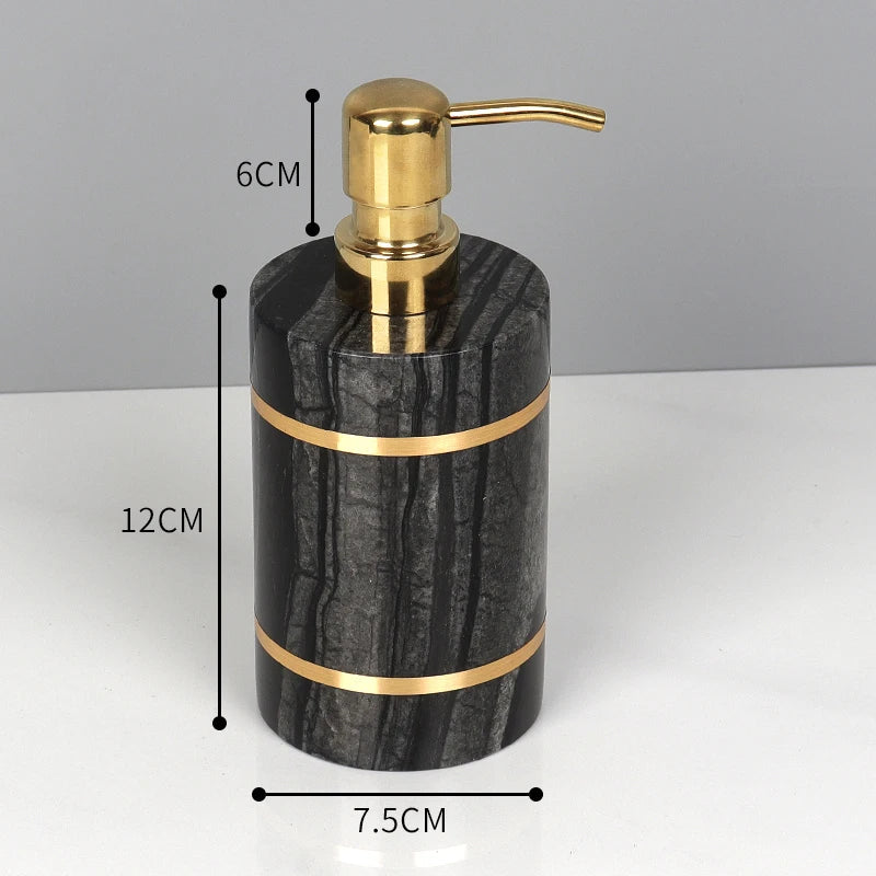 Afralia™ Black Marble Bathroom Accessories Set