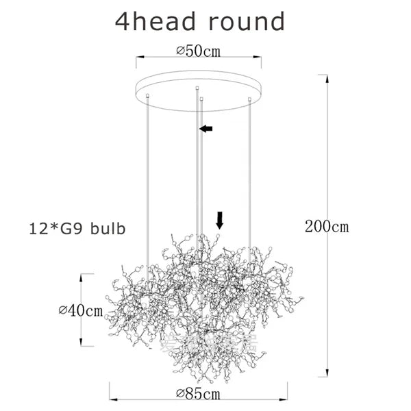 Afralia™ Chrome Leaf LED Chandelier for Elegant Indoor Lighting