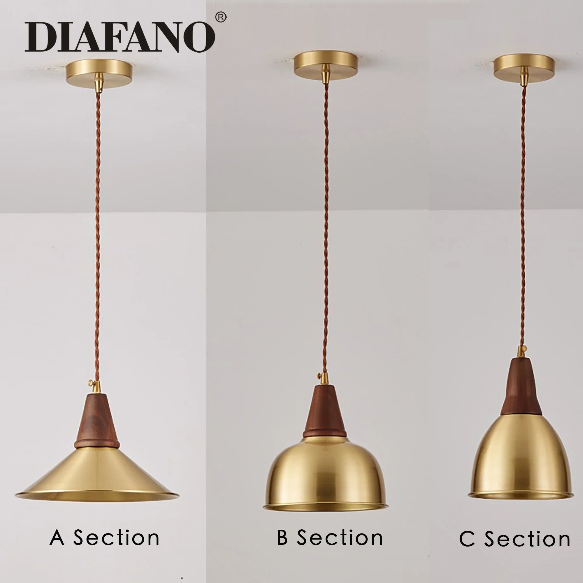 Afralia™ Modern Gold Chandelier | Nordic Retro LED Pendant Light