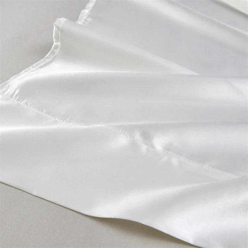 Satin Luxury Bed Sheet Set by Afralia™: Soft Silky Sheets for King/Queen Size Bed