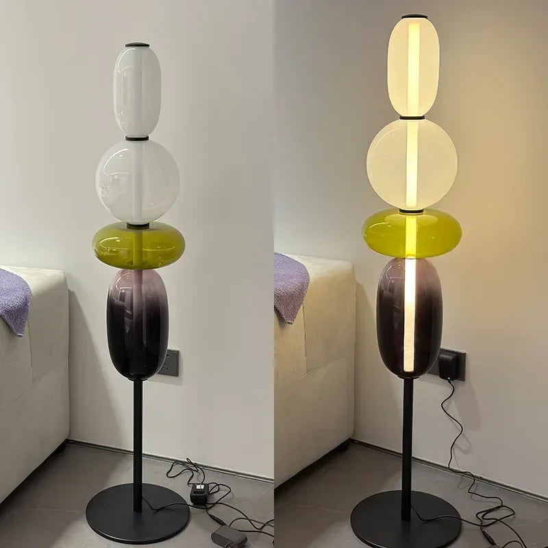Afralia™ Glass Floor Lamp LED Table Light - Italian Design High Quality
