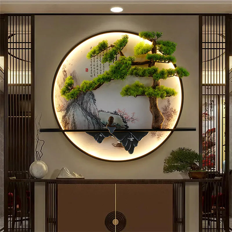 Afralia™ Landscape Mural Sconces Lamp LED for Home Living Bedroom