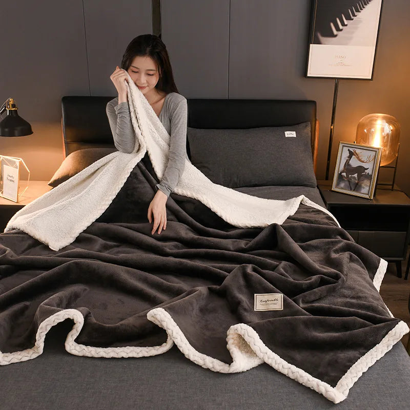 Afralia™ Cozy Autumn Blanket for Sofa Bed, Soft Warmth Single Double Blanket