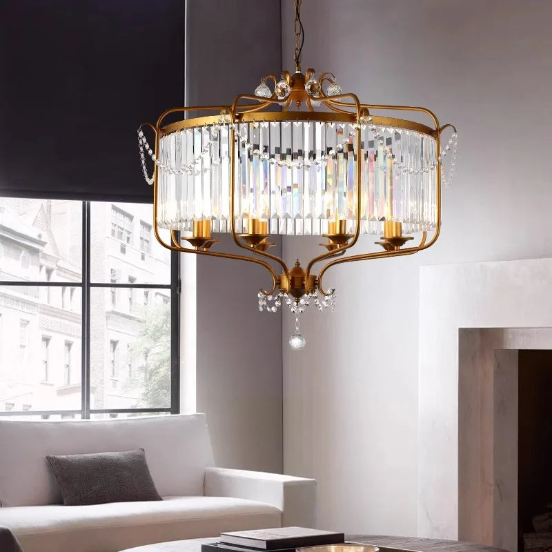 Afralia™ Modern LED Crystal Iron Art Chandelier for Luxury Living Spaces