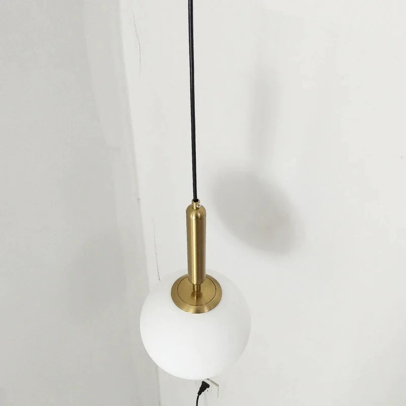 Luxury Gold Glass Ball Pendant Lamp by Afralia™ for Stylish Dining & Bedroom Lighting