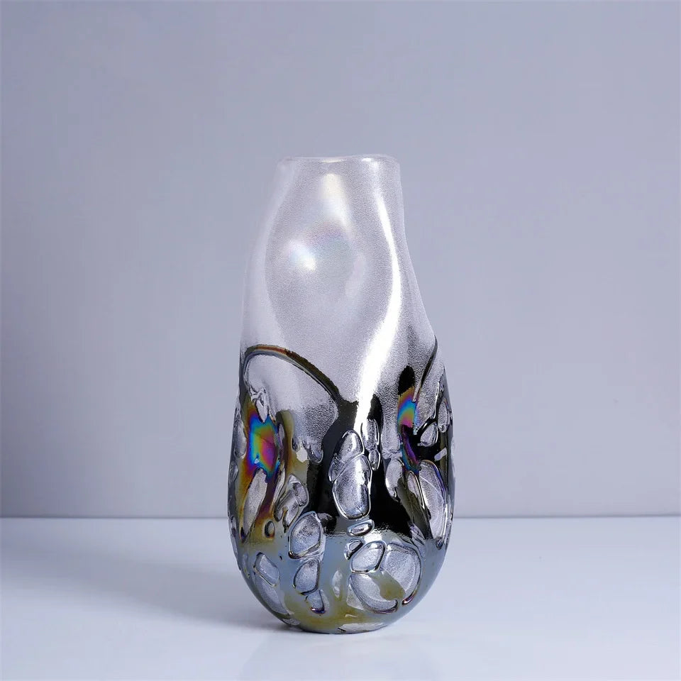 Afralia™ Gradient Glass Vase for Home Decor and Floral Arrangements