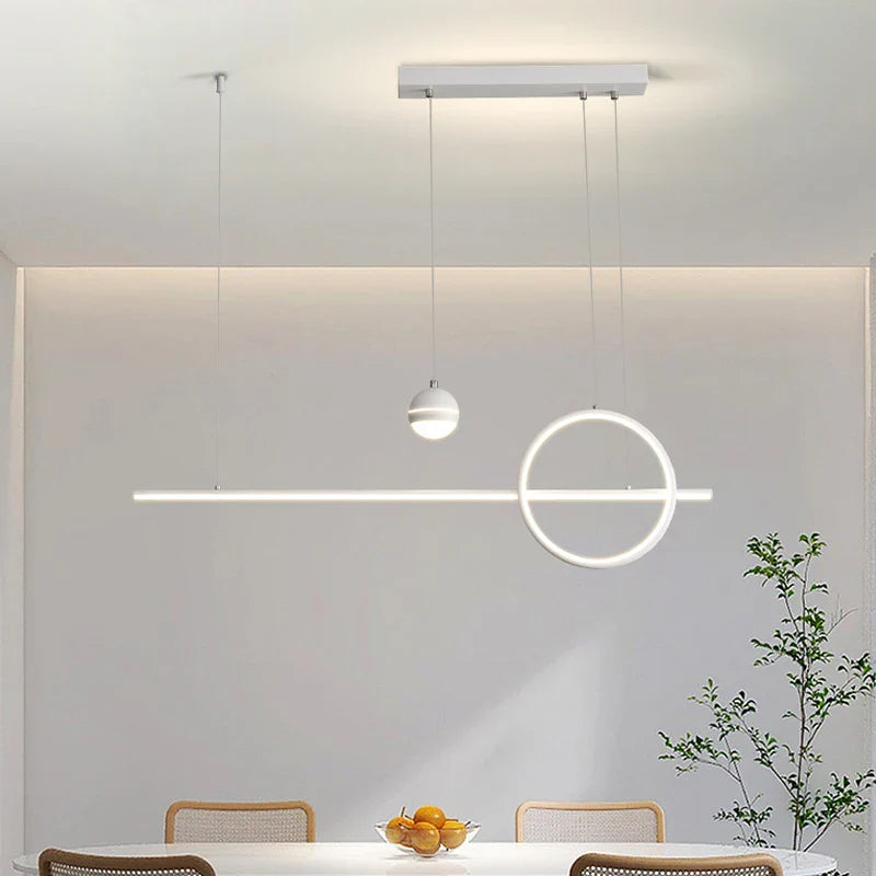Afralia™ Modern LED Pendant Chandelier Dimmable Ceiling Light for Living Room & Kitchen