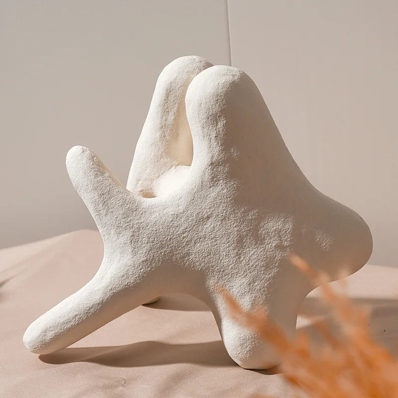 Afralia™ Starfish Coral Geometric Sculpture Decor Figurines Home Decoration