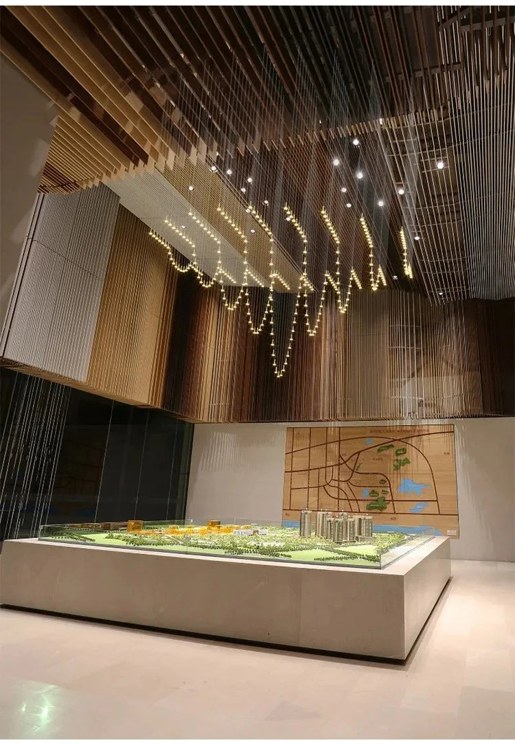 Afralia™ Minimalist Meteor Shower Chandelier for Modern Home Decor Lighting