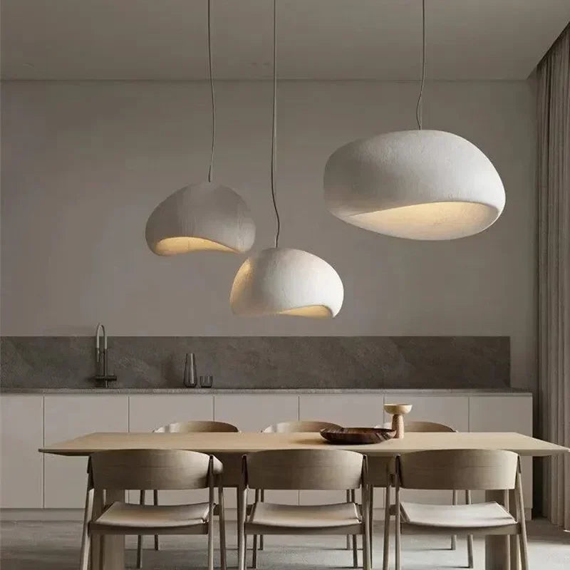 Afralia™ Wabi-Sabi Pendant Light: Minimalist E27 Chandelier for Dining, Living Room, Bedroom