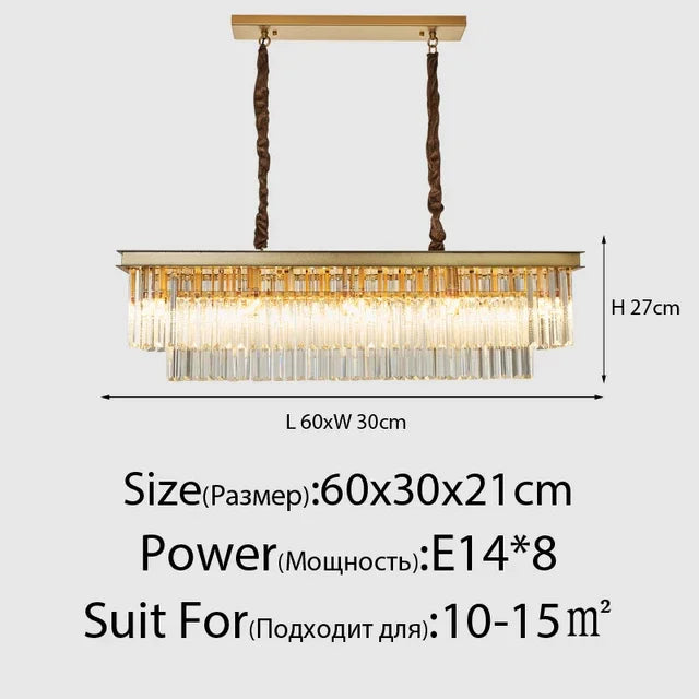 Afralia™ Crystal Gold Chandelier: Modern Living Room Bedroom Decor Lighting