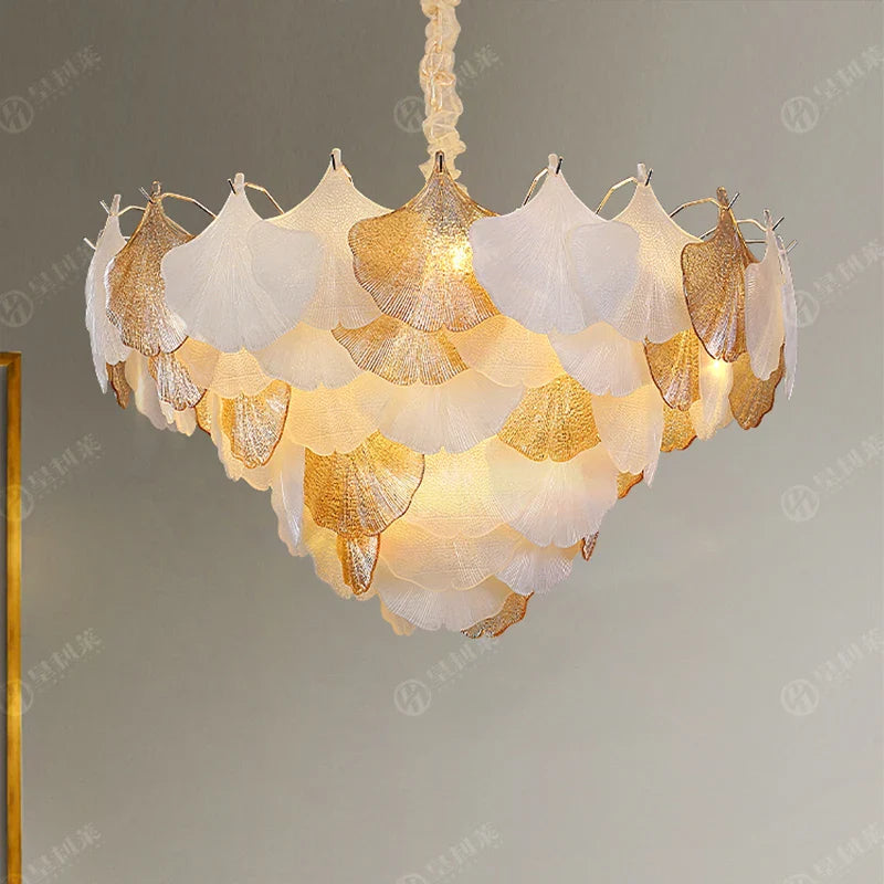 Afralia™ Crystal Chandelier Shell Lamp: Luxury Nordic Design for Living Room, Bedroom, Hall