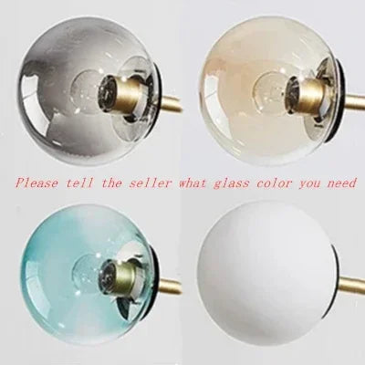 Afralia™ Nordic Glass Ball Chandelier: Elegant LED Pendant Lighting for Home Decor