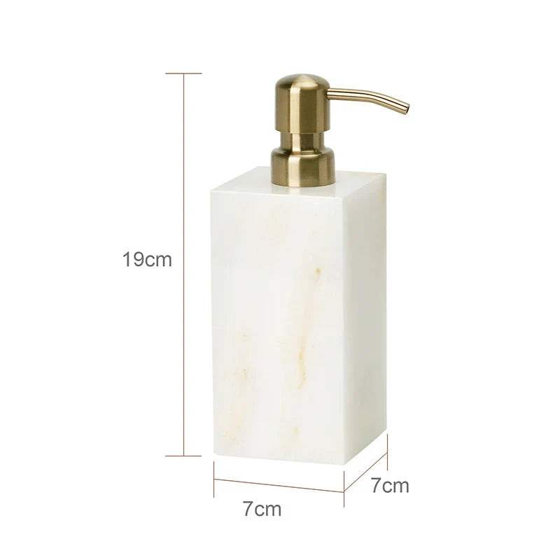 Afralia™ White Onyx Marble Bathroom Accessories Set for Elegant Bath Decor