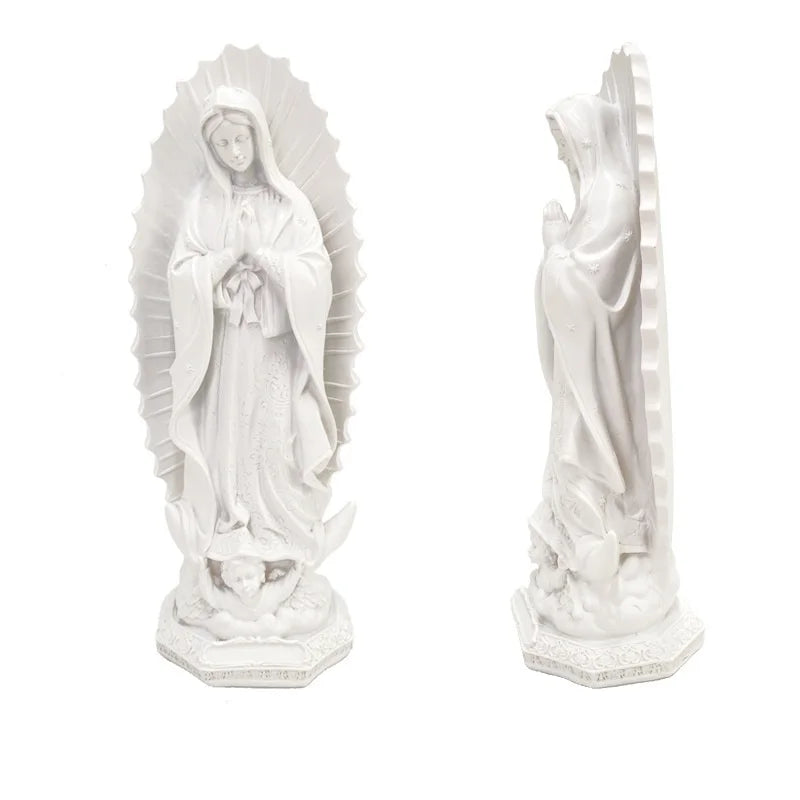 Afralia™ Virgin Mary Resin Sculpture for Home Decor and Religious Display
