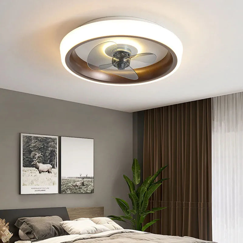 Afralia™ 50CM Ceiling Fan Light with Invisible Blades, Silent Operation for Bedroom, Living Room