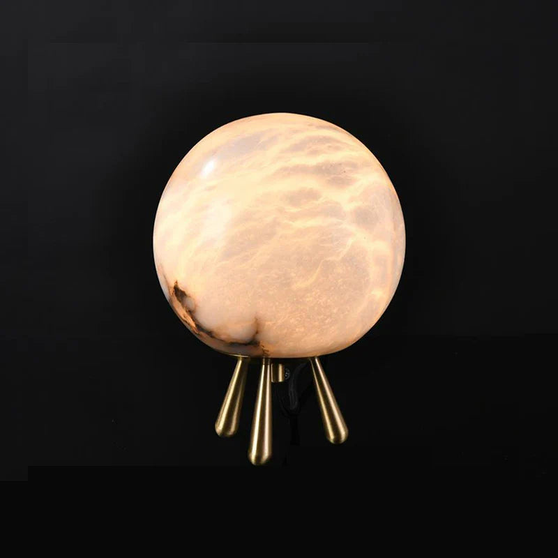 Afralia™ Marble Ball LED Table Lamp for Dining Room Bedroom Decor
