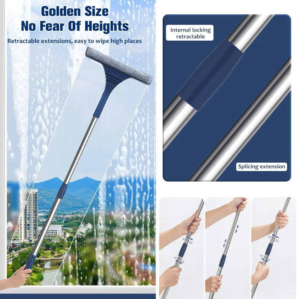 Afralia™ 2-in-1 Glass Wiper & Screen Brush | Telescopic Window Cleaner
