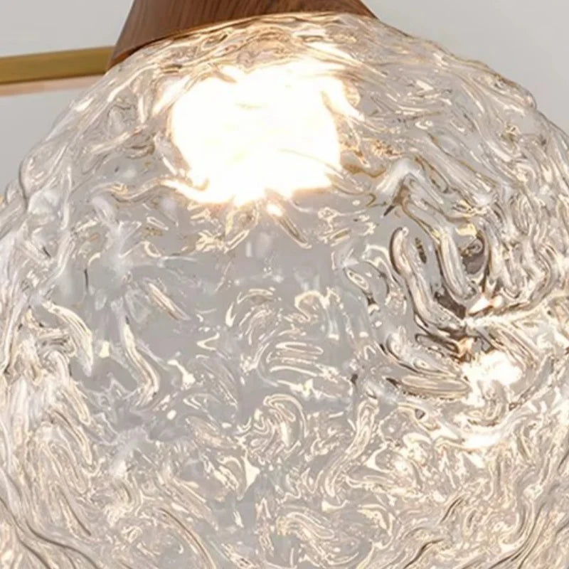 Afralia™ LED Glass Ball Chandelier for Home Decor Lighting