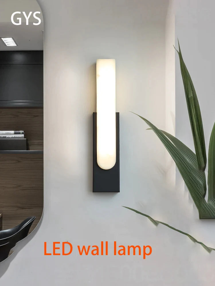 Afralia™ Luxury Led Marble Wall Lamp for Modern Home Decor and Interior Lighting