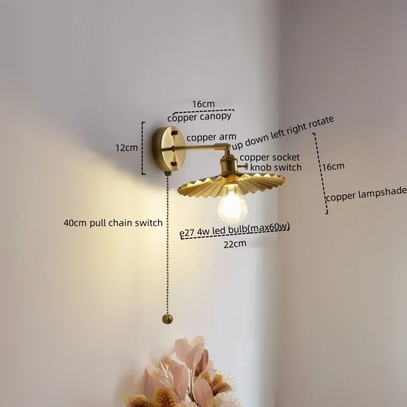 Afralia™ Copper LED Wall Light for Modern Spaces.