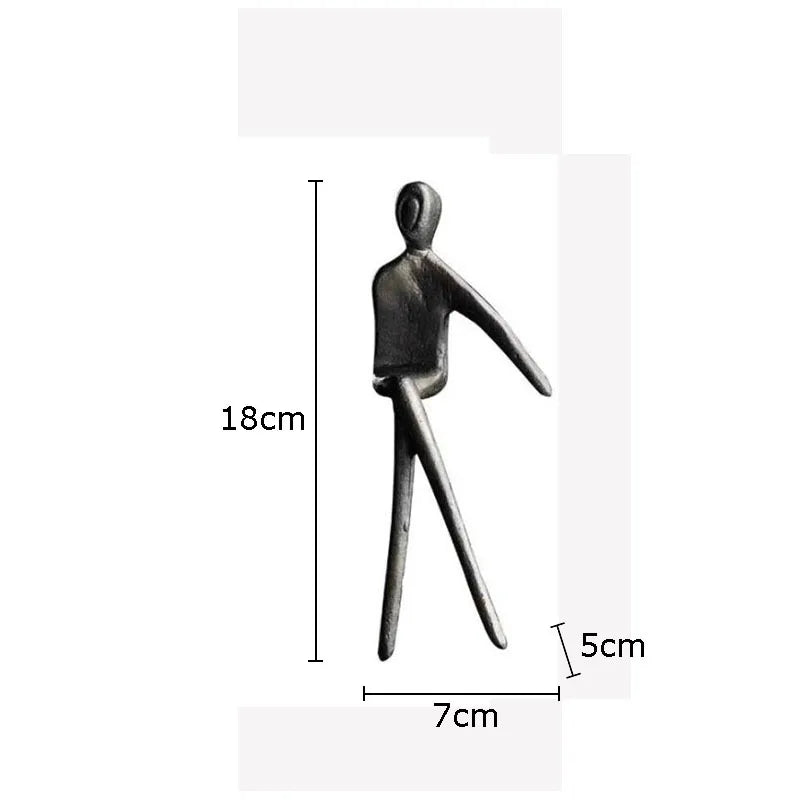 Afralia™ Gold Plated Figure Sculpture Set | Abstract Desk Decoration | Character Statue