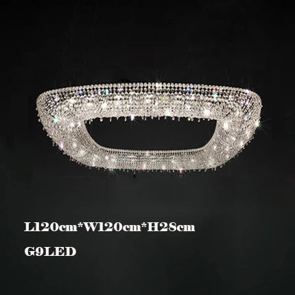 Afralia™ Clear Crystal Art Deco Chandelier for Indoor Lighting in Dinning Rooms, Hotels & Restaurants