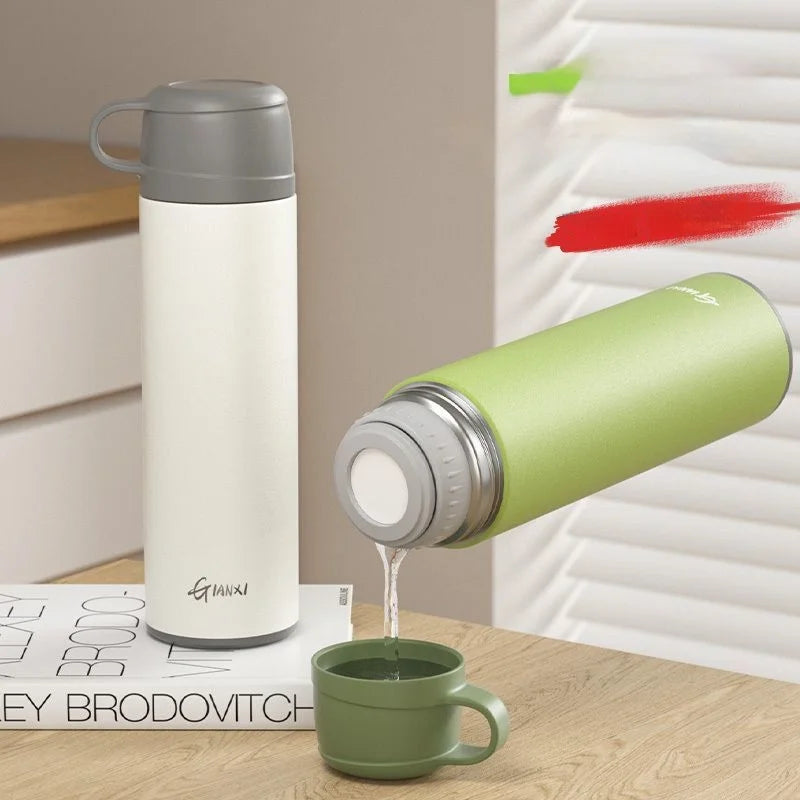 Afralia™ Stainless Steel Vacuum Thermos Bottle - Large Capacity Coffee Cup