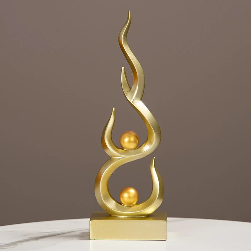 Afralia™ Modern Luxury Resin Abstract Sculpture for Home & Office Decor