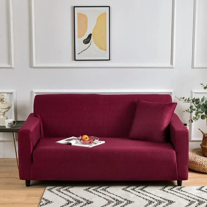 Afralia™ Colorful Block Sofa Covers: Stretchy Loveseat Sectionals, Couch, Chair Slipcover