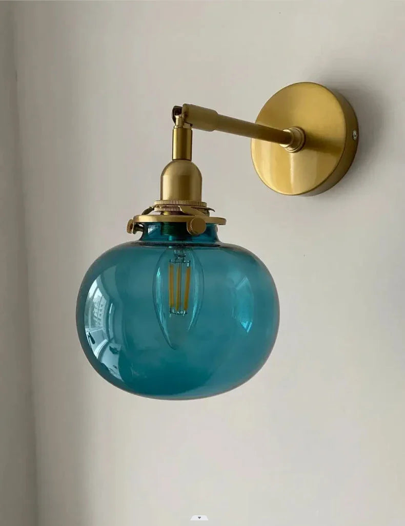 Afralia™ Nordic Glass Wall Lamp for Bedroom, Aisle, and Mirror with Minimalist Design