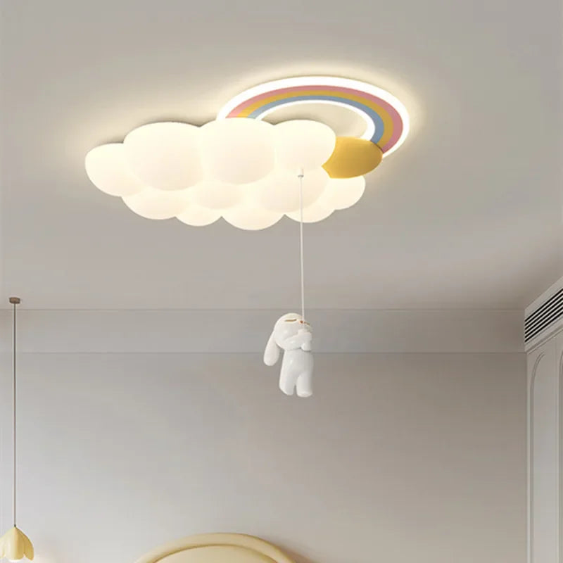 Afralia™ Nordic Cloud Child Ceiling Light: Stylish Chandelier for Girl Bedroom & Nursery