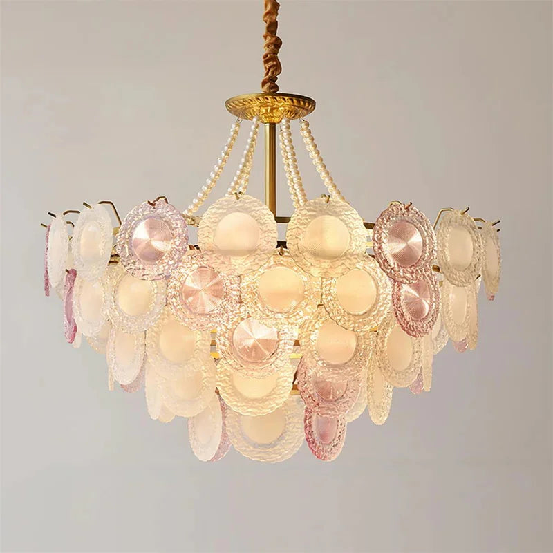 Afralia™ Gold Crystal Chandelier Pendant Light with Glass Crystals for Ceiling Décor