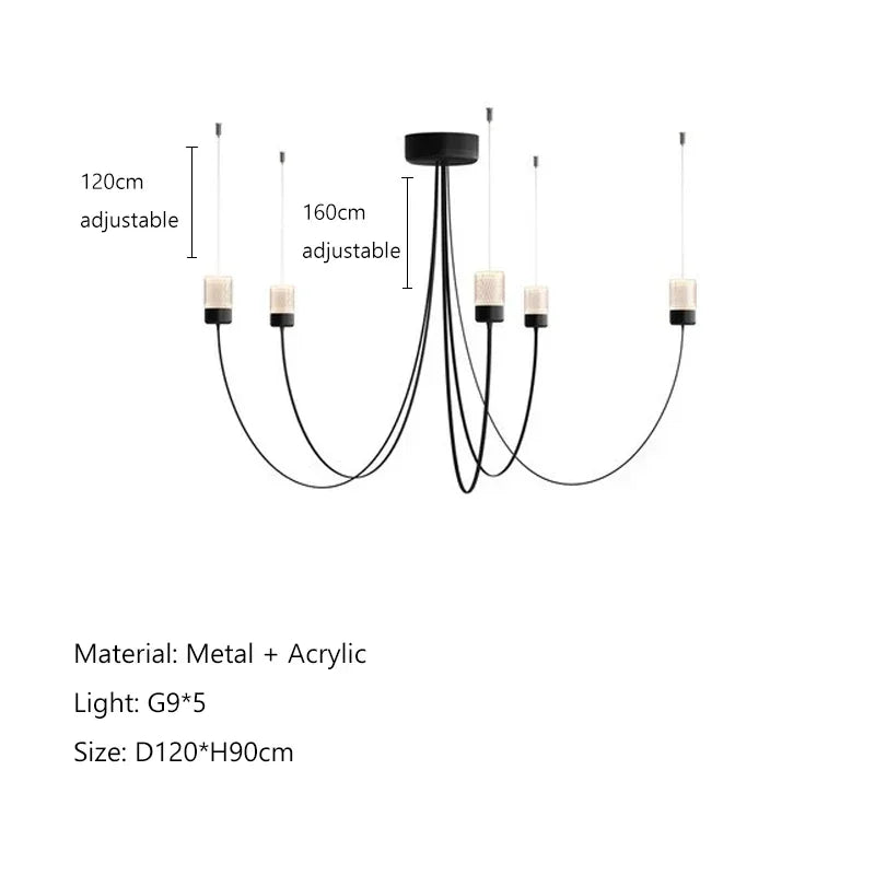 Afralia™ Nordic Gravity LED Chandelier for Modern Living Room, Lobby, Staircase & Dining Room