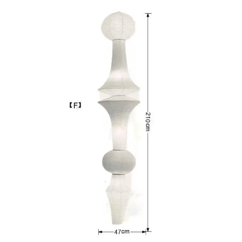 Akari Paper Pendant Lamp by Afralia™ - Noguchi Style Chandelier for Living Room & Bedroom